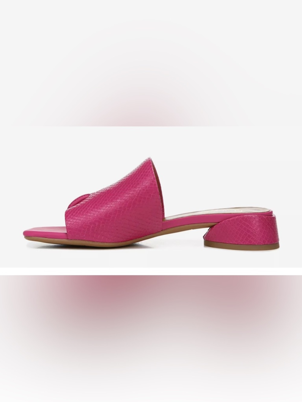 🦩 💗 Franco Sarto Loran Hot Pink Snakeskin Sandal Size 7 - Picture 2 of 4
